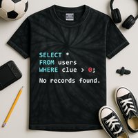 SQL Query Funny SQL Database Admin Programmer Kids Tie-Dye T-Shirt