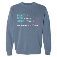 SQL Query Funny SQL Database Admin Programmer Garment-Dyed Sweatshirt