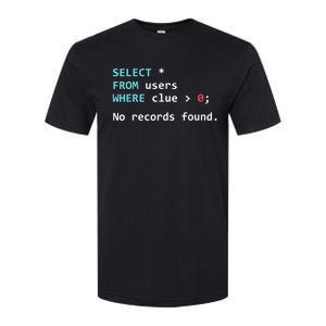 SQL Query Funny SQL Database Admin Programmer Softstyle CVC T-Shirt