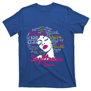 Sagittarius Queen Funny Birthday Gift For Black Gift T-Shirt