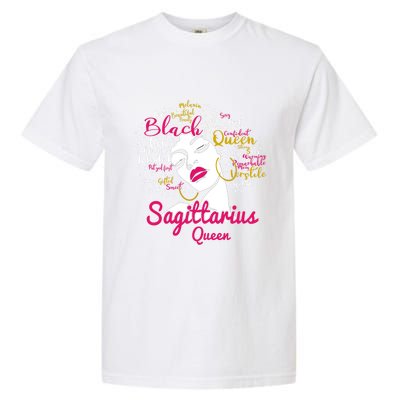 Sagittarius Queen Funny Birthday Gift For Black Gift Garment-Dyed Heavyweight T-Shirt