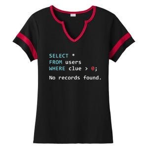 SQL Query Funny SQL Database Admin Programmer Ladies Halftime Notch Neck Tee