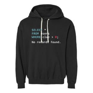 SQL Query Funny SQL Database Admin Programmer Garment-Dyed Fleece Hoodie