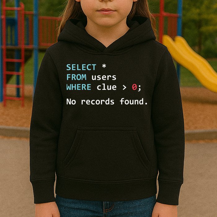 SQL Query Funny SQL Database Admin Programmer Kids Hoodie