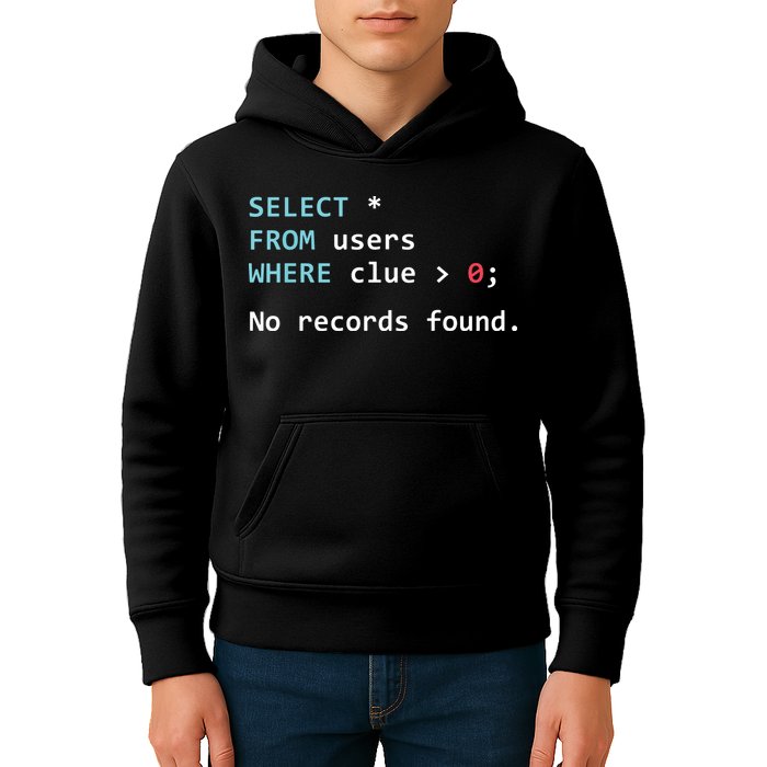 SQL Query Funny SQL Database Admin Programmer Kids Hoodie