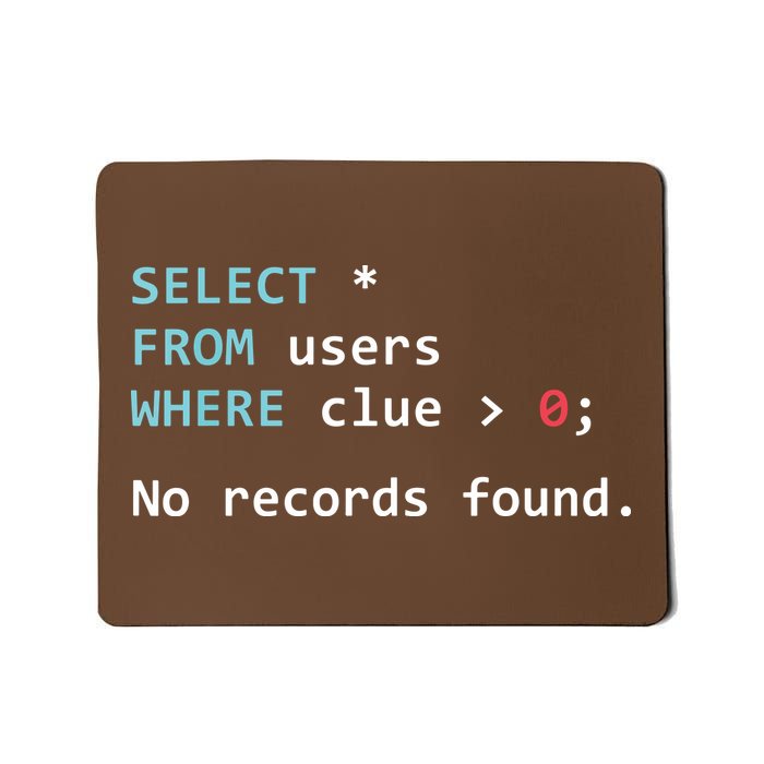 SQL Query Funny SQL Database Admin Programmer Mousepad