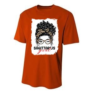 Sagittarius Queen Face Wink Eyes Messy Bun Birthday Gift Performance Sprint T-Shirt