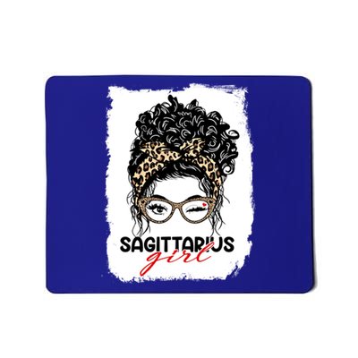 Sagittarius Queen Face Wink Eyes Messy Bun Birthday Gift Mousepad