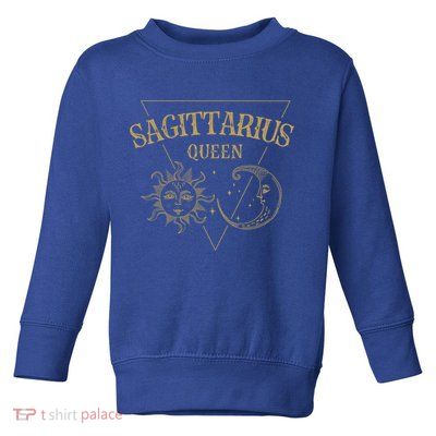 Sagittarius Queen / Golden Sun And Moon Sagittarius Birthday Gift Toddler Sweatshirt