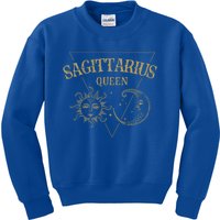 Sagittarius Queen / Golden Sun And Moon Sagittarius Birthday Gift Kids Sweatshirt