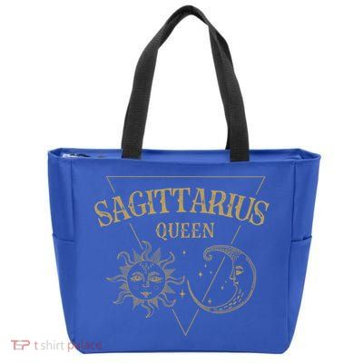 Sagittarius Queen / Golden Sun And Moon Sagittarius Birthday Gift Zip Tote Bag
