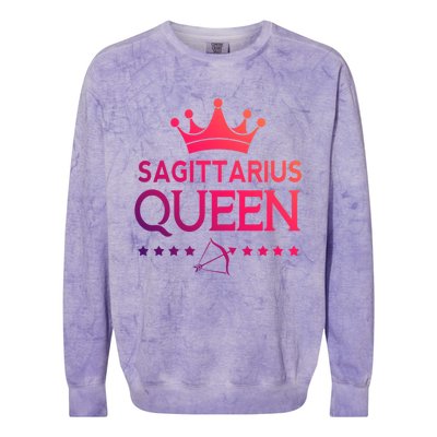 Sagittarius Queen Gift Colorblast Crewneck Sweatshirt