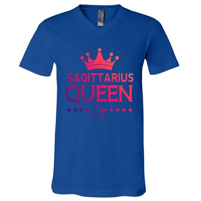 Sagittarius Queen Gift V-Neck T-Shirt