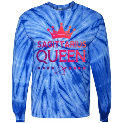 Sagittarius Queen Gift Tie-Dye Long Sleeve Shirt