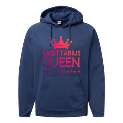 Sagittarius Queen Gift Performance Fleece Hoodie