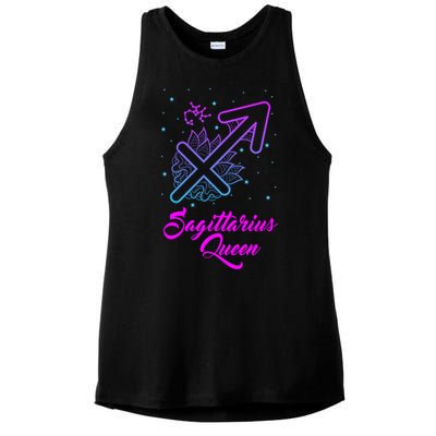 Sagittarius Queen Gift Ladies PosiCharge Tri-Blend Wicking Tank