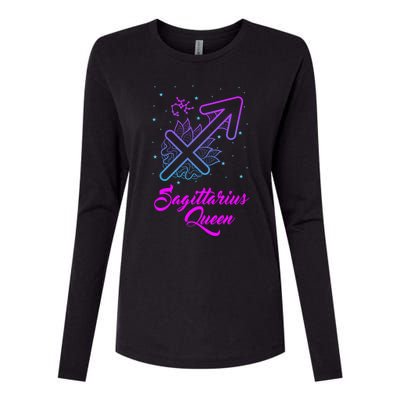 Sagittarius Queen Gift Womens Cotton Relaxed Long Sleeve T-Shirt