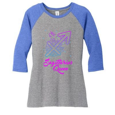 Sagittarius Queen Gift Women's Tri-Blend 3/4-Sleeve Raglan Shirt