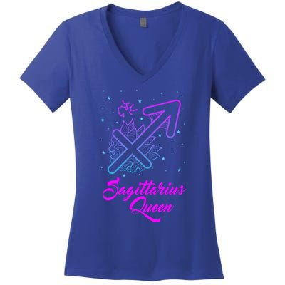 Sagittarius Queen Gift Women's V-Neck T-Shirt