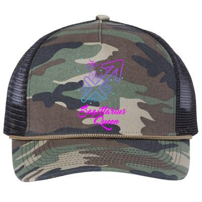 Sagittarius Queen Gift Retro Rope Trucker Hat Cap