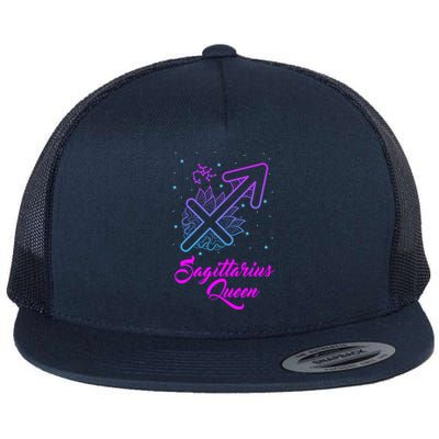 Sagittarius Queen Gift Flat Bill Trucker Hat