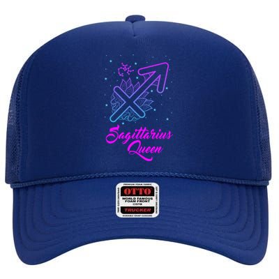 Sagittarius Queen Gift High Crown Mesh Back Trucker Hat