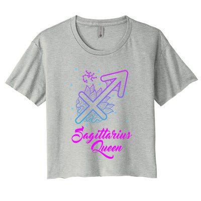 Sagittarius Queen Gift Women's Crop Top Tee