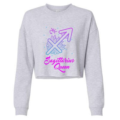 Sagittarius Queen Gift Cropped Pullover Crew