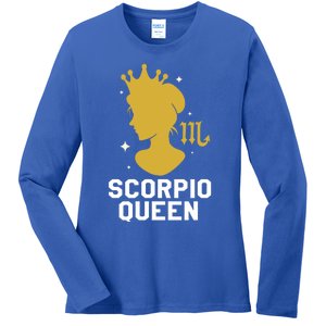 Scorpio Queen Gift Ladies Long Sleeve Shirt