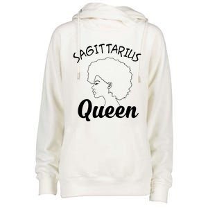 Sagittarius Queen Horoscope Birthday Gift Funny Gift Womens Funnel Neck Pullover Hood