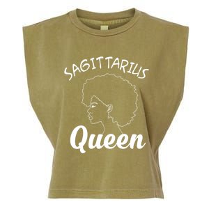 Sagittarius Queen Horoscope Birthday Gift Funny Gift Garment-Dyed Women's Muscle Tee