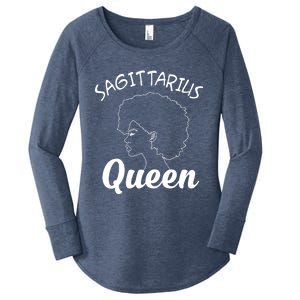 Sagittarius Queen Horoscope Birthday Gift Funny Gift Women's Perfect Tri Tunic Long Sleeve Shirt