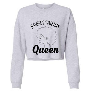 Sagittarius Queen Horoscope Birthday Gift Funny Gift Cropped Pullover Crew