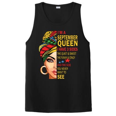 September Queen I Have 3 Sides Birthday For September Girl PosiCharge Competitor Tank