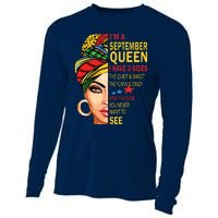 September Queen I Have 3 Sides Birthday For September Girl Cooling Performance Long Sleeve Crew