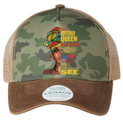 September Queen I Have 3 Sides Quite Sweet Happy Birthday Legacy Tie Dye Trucker Hat