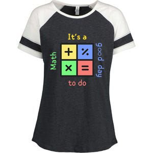 School Quote It's A Good Day To Do Math Teachers Calculator Enza Ladies Jersey Colorblock Tee