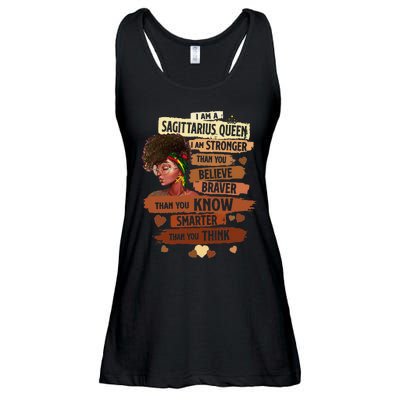 Sagittarius Queen I Am Stronger Birthday Black Wo Ladies Essential Flowy Tank