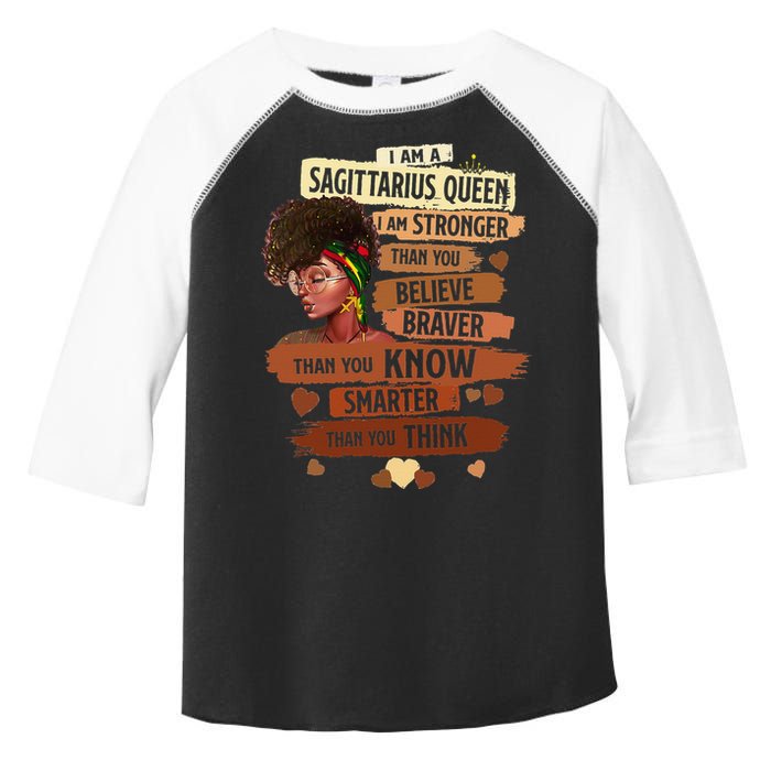 Sagittarius Queen I Am Stronger Birthday Black Wo Toddler Fine Jersey T-Shirt