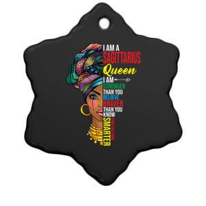 Sagittarius Queen I Am Stronger Birthday For Sagittarius Funny Gift Ceramic Star Ornament