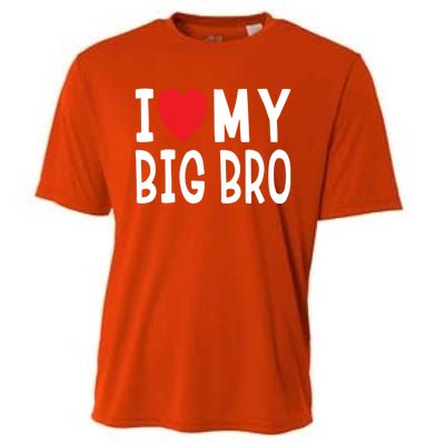 Sibling Quote I Love My Big Bro Heart Brother Gift Cooling Performance Crew T-Shirt