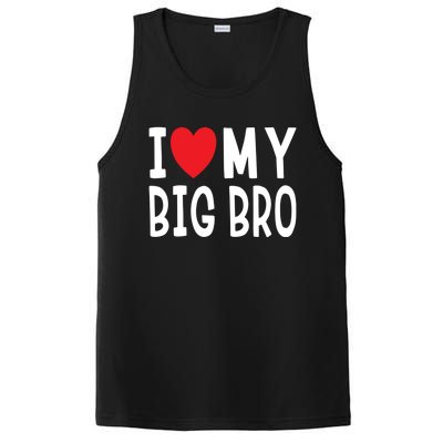 Sibling Quote I Love My Big Bro Heart Brother Gift PosiCharge Competitor Tank