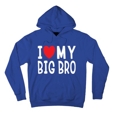 Sibling Quote I Love My Big Bro Heart Brother Gift Hoodie