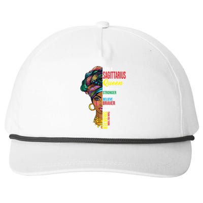 Sagittarius Queen I Am Stronger Birthday For Sagittarius Cool Gift Snapback Five-Panel Rope Hat