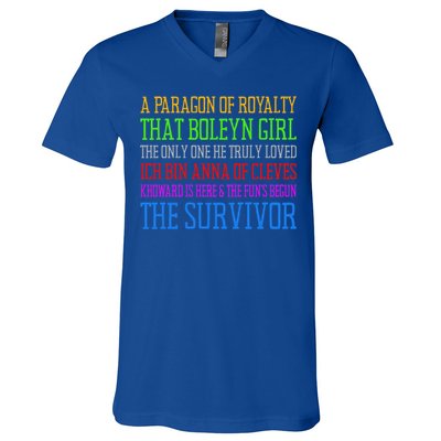 Six Queens Lyrics Six: The Musical Funny Gift V-Neck T-Shirt