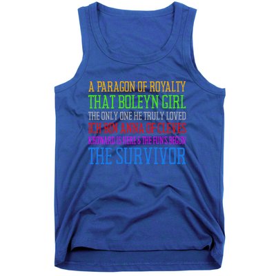 Six Queens Lyrics Six: The Musical Funny Gift Tank Top