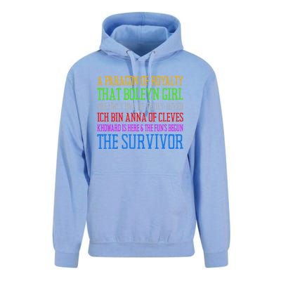 Six Queens Lyrics Six: The Musical Funny Gift Unisex Surf Hoodie