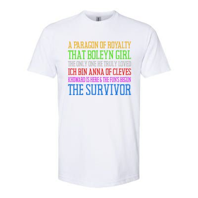 Six Queens Lyrics Six: The Musical Funny Gift Softstyle CVC T-Shirt