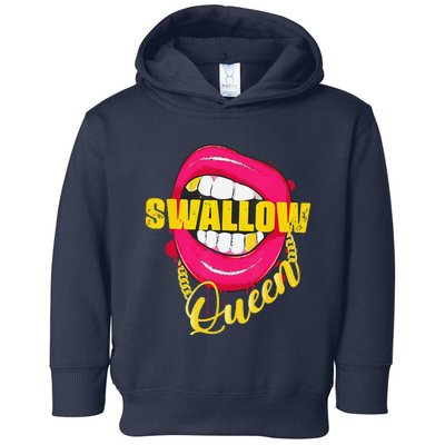 Swallow Queen Lips Golden Necklace Naughty Queen Toddler Hoodie