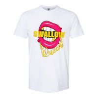 Swallow Queen Lips Golden Necklace Naughty Queen Softstyle CVC T-Shirt